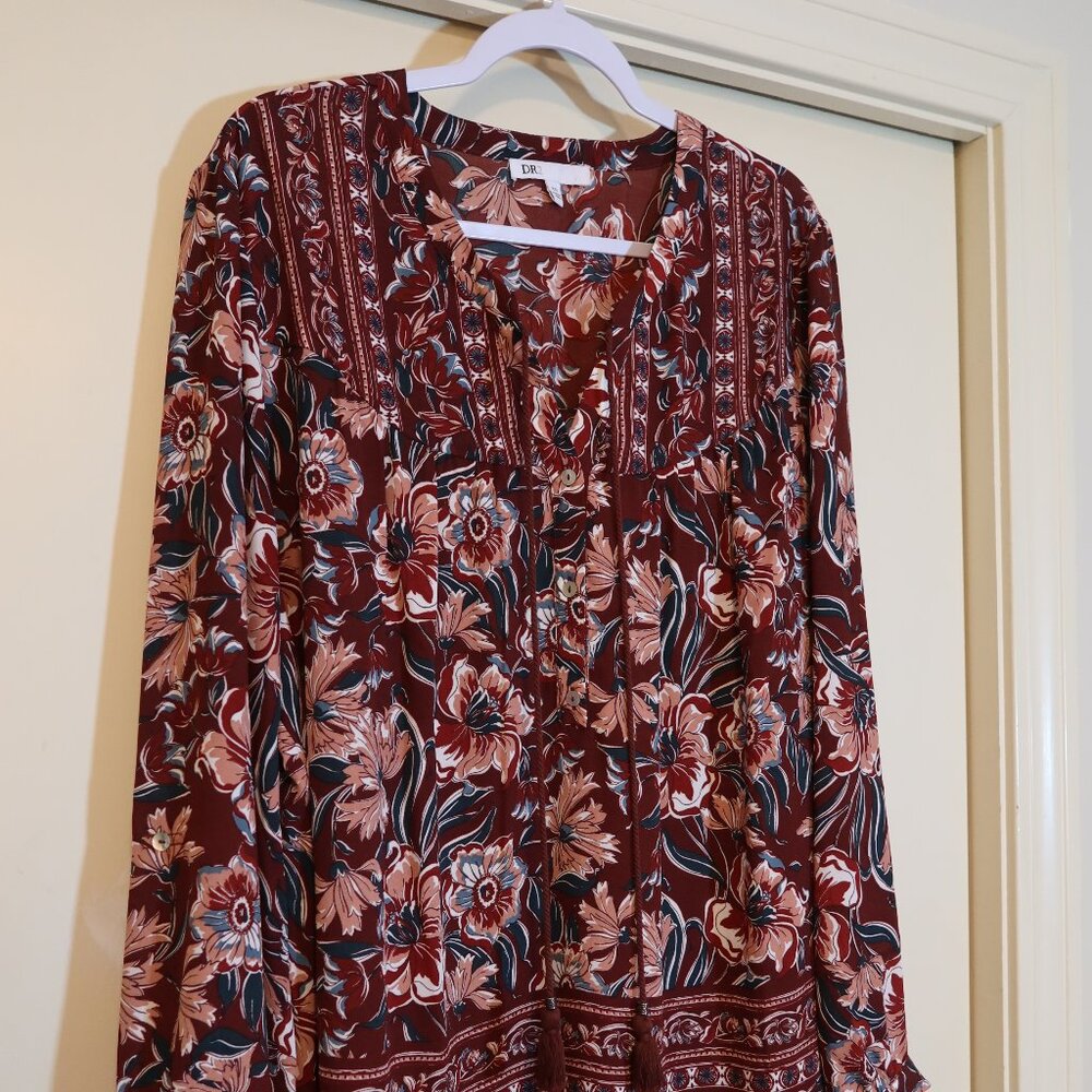 DR2 Long Sleeve Floral Blouse